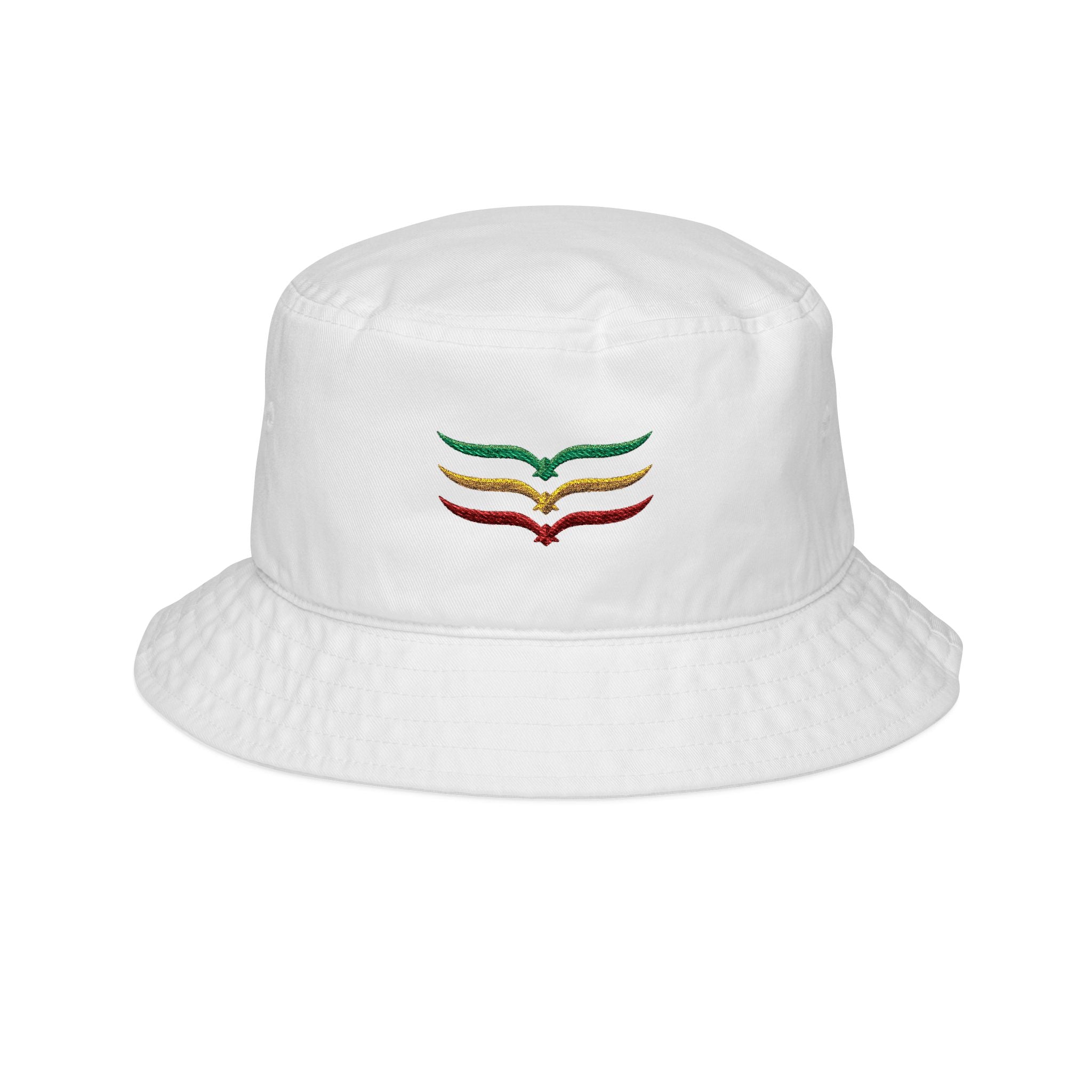 EMBROIDERED RASTA BIRDS LOGO BUCKET HAT
