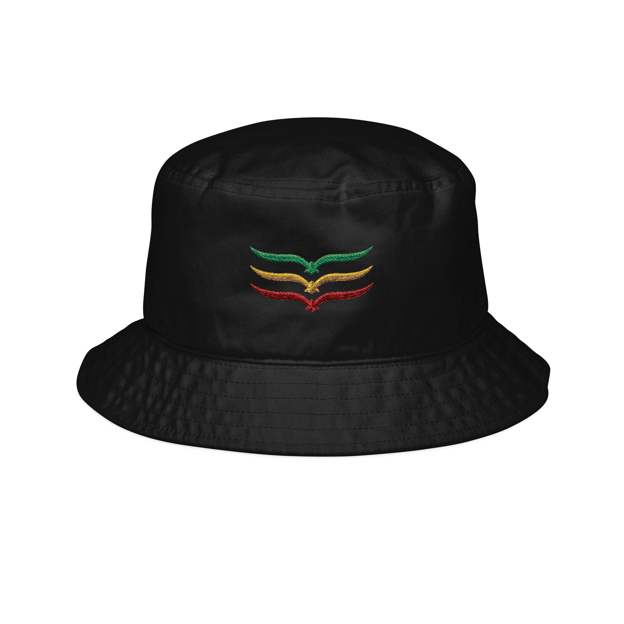 EMBROIDERED RASTA BIRDS LOGO BUCKET HAT