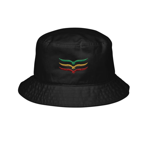 EMBROIDERED RASTA BIRDS LOGO BUCKET HAT